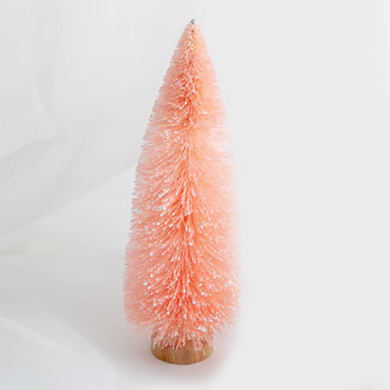 Petit arbre de noël rose pour fille, décoration de bureau en forme de cœur
