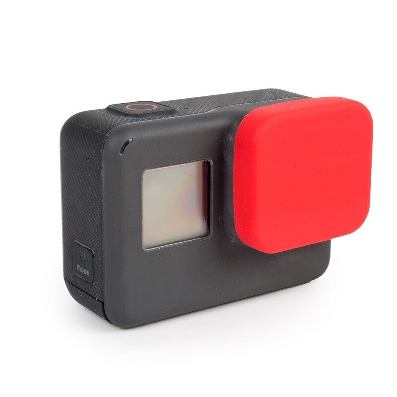 Silicon Protective Case Skin Cover Housing + Lens Cap For Gopro Hero 5 6 7 Black Sports Action Camera Accessories F3133: Red Cap Only