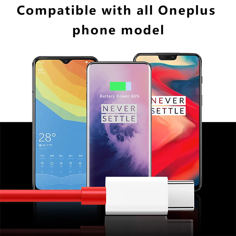 Câble de chargeur 1 + 7 pour Oneplus, codon de charge et de transfert de données 6A pour Oneplus 3, 3T, 5, 5T, 6, 6T, 7, 7T Pro, longueur 1/1.5/2/3 m,