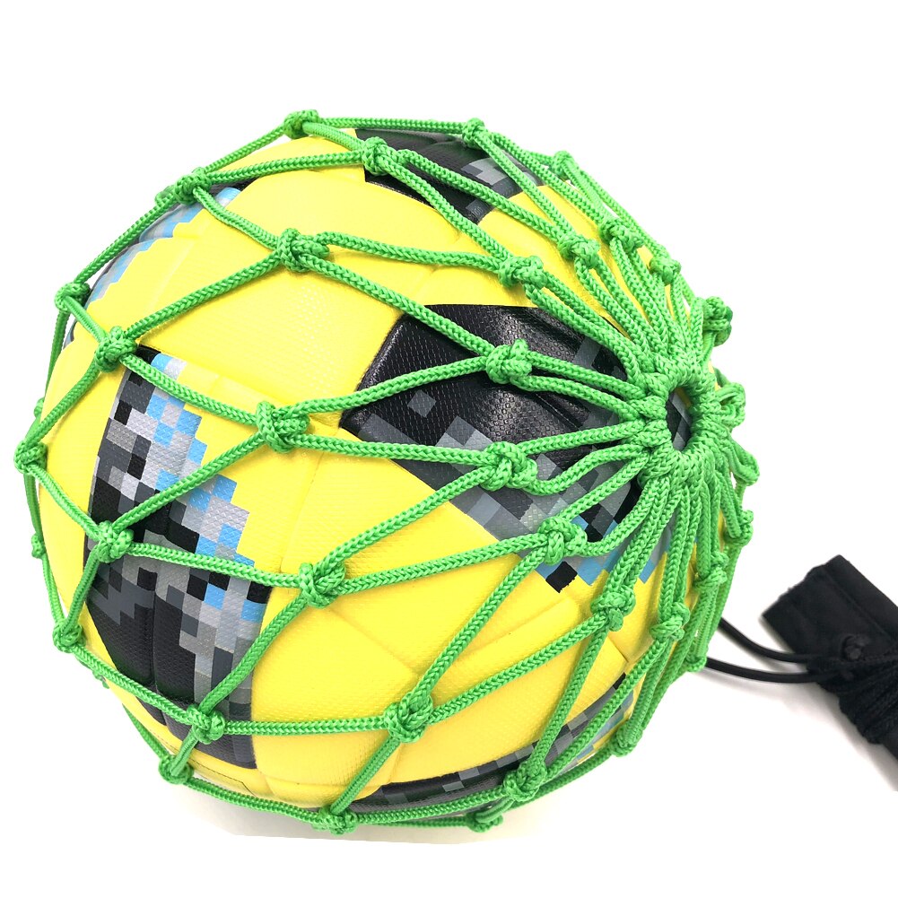 Handle Solo Soccer Kick Trainer with Ball Locked Net Football Ball Bungee Elastic Training Juggling Net Size 3, 4, 5