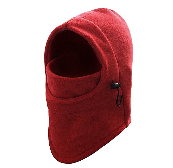 Balaclava Hoed Hooded Halswarmer Fietsen Gezichtsmasker Winter Sport Gezichtsmasker voor Mannen Fietshelm Mutsen Gemaskerde cap: Rood