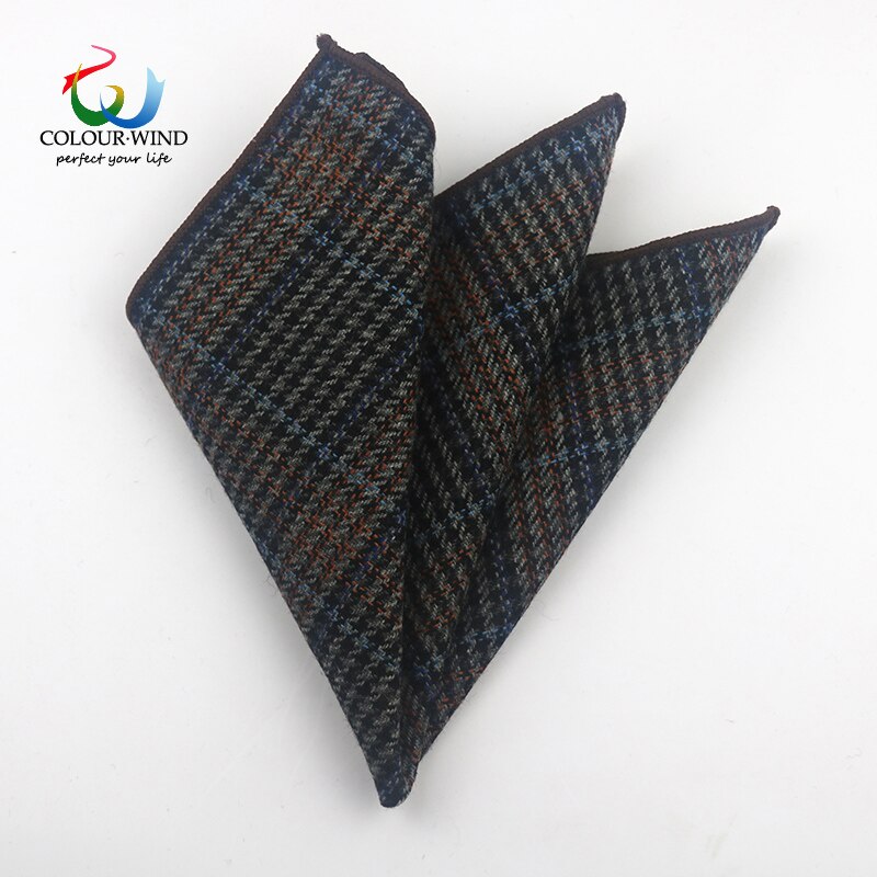 Formal Men's Wool Neck Ties Narrow Striped Solid Color Ties Set Soft Pocket Square Handkerchief Sets Lots