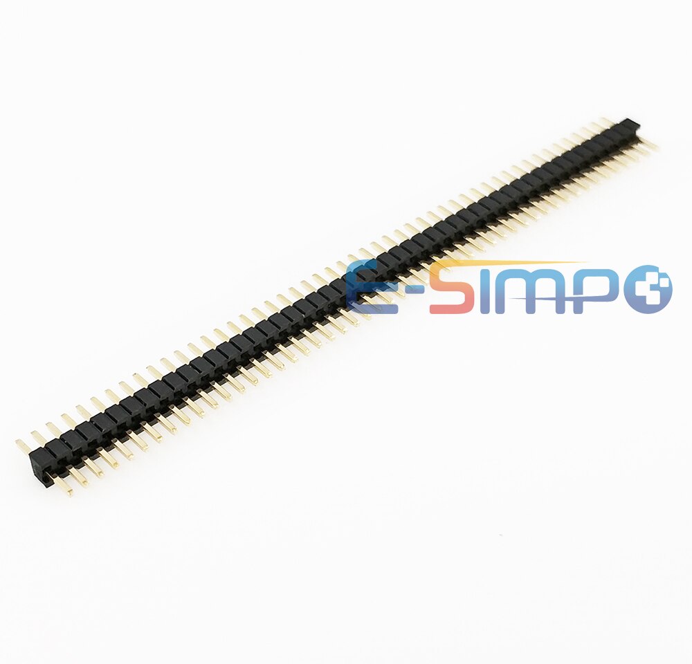 10pcs 1.27mm Single Row Pin Header 1x40p 1x50p Pitch 0.05"PCB Male Pin Header Strip Stackable Straight Singe Row L7.2 Gold-plate