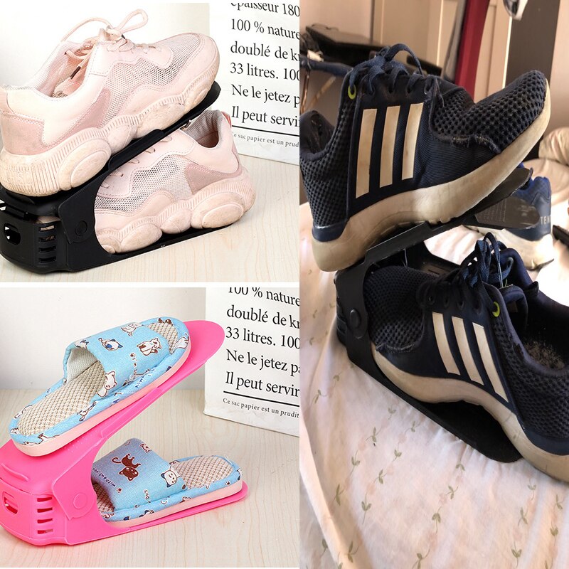 12pc dobbeltlags justerbar skooppbevaringspose moderne skohylle skoskapoppbevaring rengjøringsskap skooppbevaringsposehylle