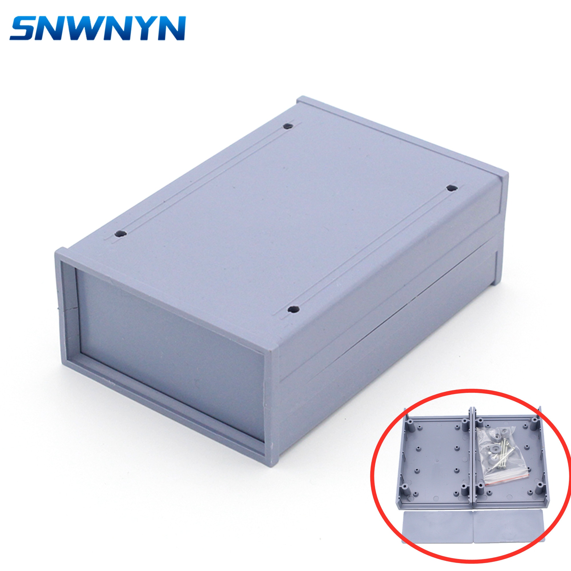 Blauwe Plastic Cover Elektronische Project Instrument Behuizing Diy Junction Box Behuizing Zwart Behuizing Case Power Module Shell