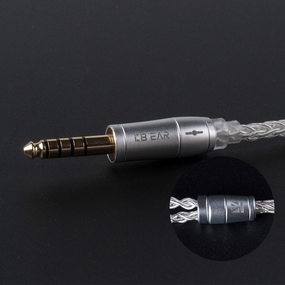 KBEAR-auriculares con Cable plateado mejorado, 8 núcleos, 2 pines/MMCX/QDC, para videojuegos, auriculares para KZ KS1 KS2 TRI Meteor IEMs