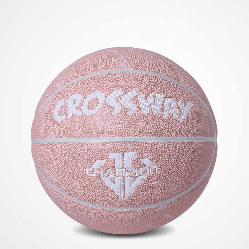 Pelota de baloncesto de PU Crossway, estándar oficial, 7 #, baloncesto Street Freestyle, Basket Ball de entrenamiento con Pin de bolsa de red: pink