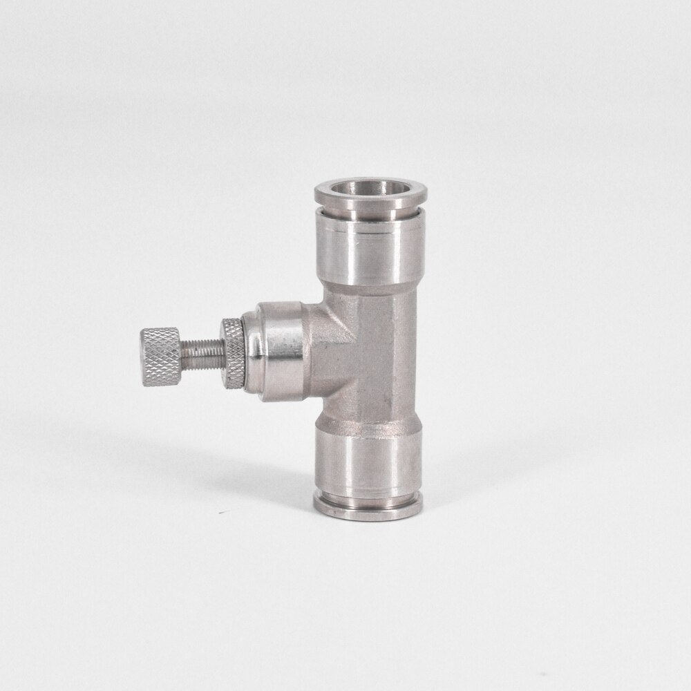 4/6/8/10/12mm Press Fit Push In Quick Connector Air Flow Control Needle Valve Pneumatic 304 Stainless Steel Air Fitting Homebrew
