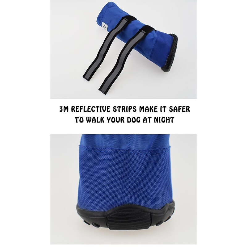 Buty dla psa wodoodporne antypoślizgowe bandaże odblaskowe zimowe stopy dla psa wiatroszczelne buty outdoorowe dla średnich duże psy Labrador
