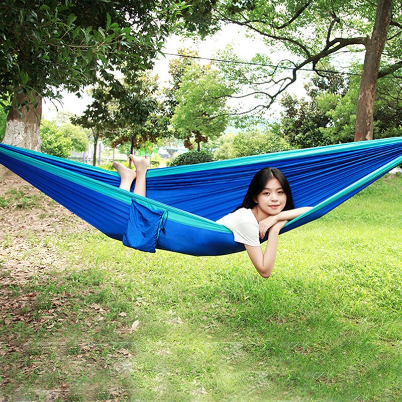 300*200 Sleeping Hammock 2-3 People Hamak Garden Swing Hanging Chair Bed Outdoor Hamacas Camping Goods + loop tree belt