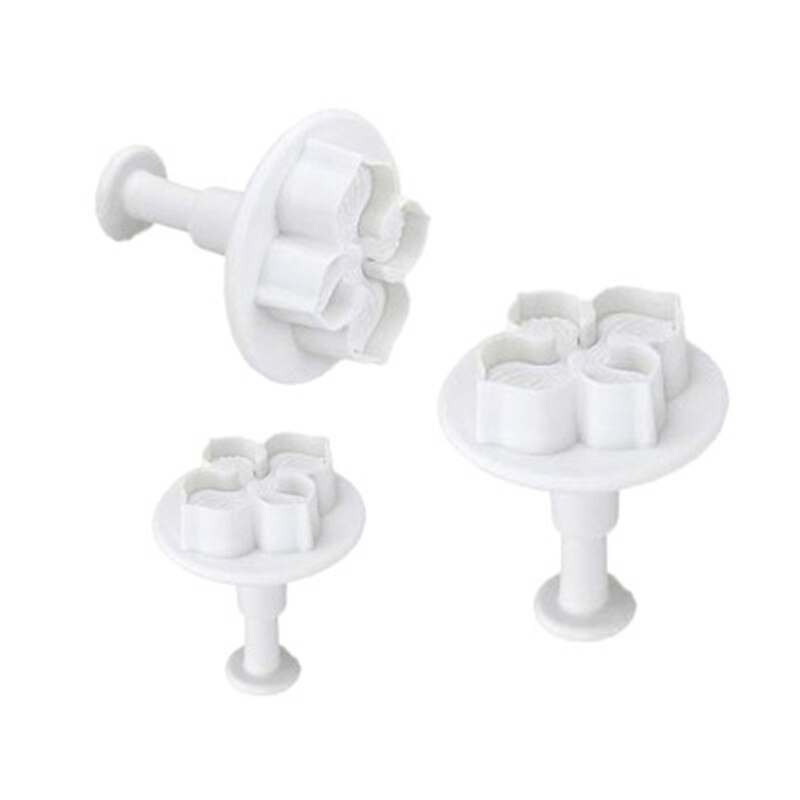 3 Stks/set Hydrangea Fondant Cake Decorating Sugarcraft Plunger Cookie Cutter Flower Blossom Mold Thuis Taart Gereedschap: 3pcs