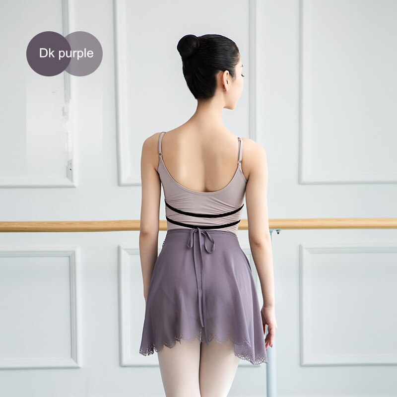 Ballet Dance Skirt Summer Adult Pure Color Chiffon Practice Costume Tutu Girl's Ballet Dancing Dress