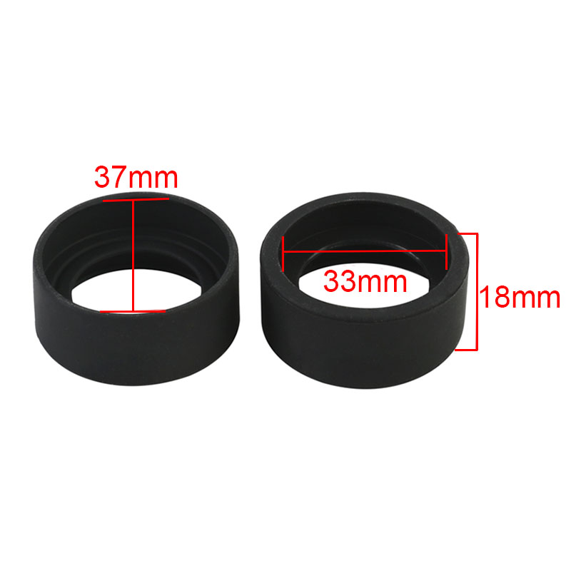 2 pcs/set 34mm Diameter Rubber Eyepiece Cover Eyeguards Eye Shields Protection Stereo Microscope Telescope Monocular Binocular: Package 2