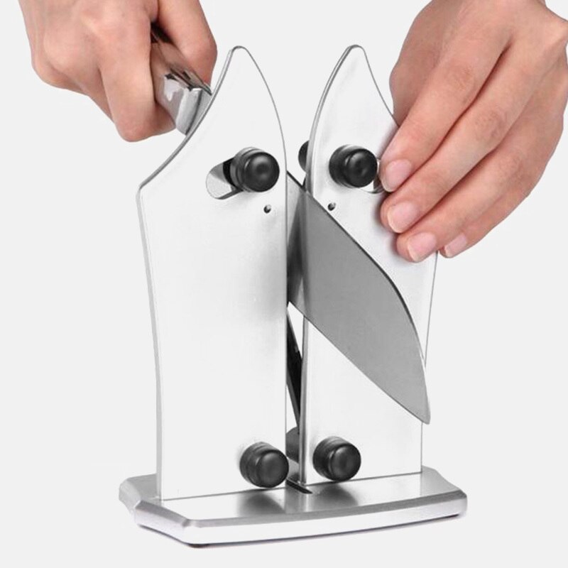 Kitchen hand-held multi-function knife sharpener supplies V-shaped knife sharpener householdknife sharpener with base