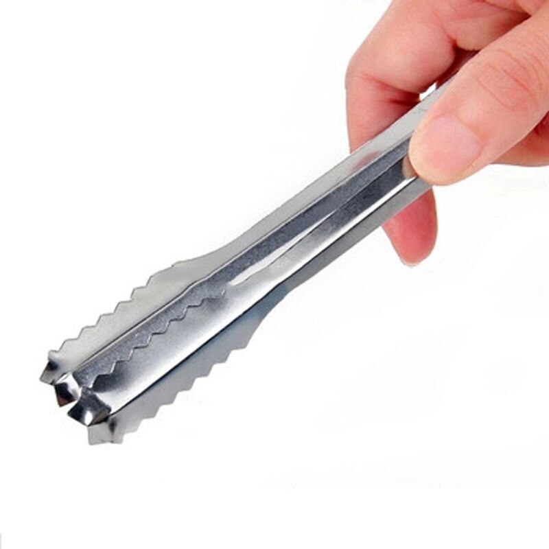 1 Uds pinzas de hielo de buena accesorios de cocina para Bar pinza de barbacoa de acero inoxidable pinzas para comida, hielo y pan