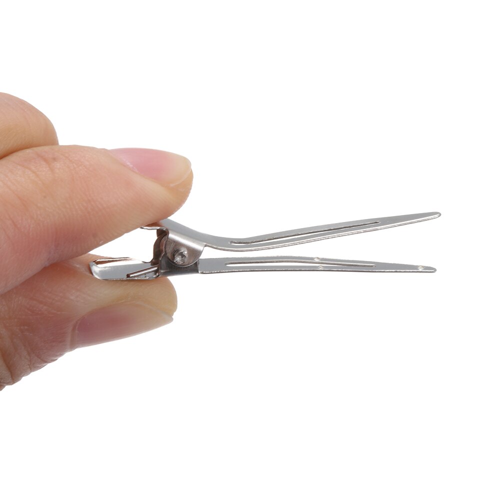 6/12 pcs 1.8&quot; Metal Curl Hair Clip Hair Pin No Bend Curl Hair Clamp For Hair Extensions Salon Hairstyling Tool