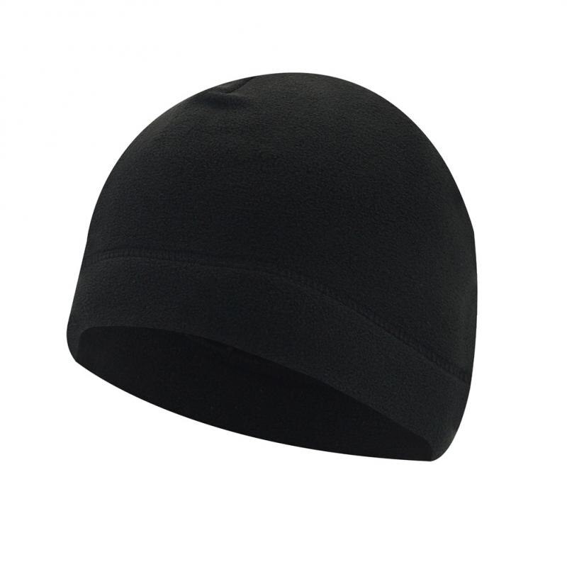 Sombrero de lana para deportes al aire libre, gorro de lana cálido a prueba de viento y frío para escalada de montaña, ciclismo, esquí, correr, Camping, Unisex: black