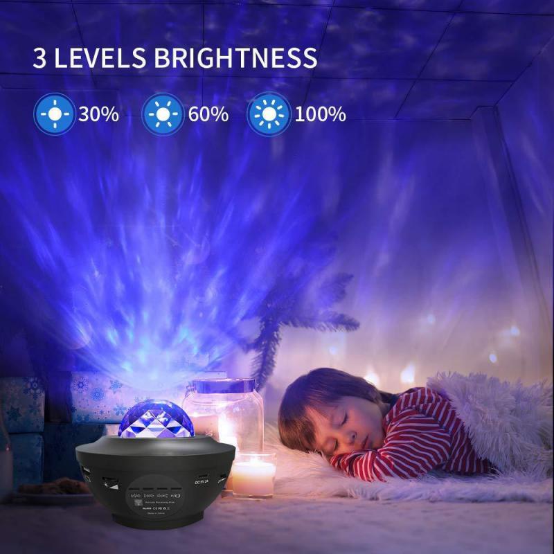 1pcs USB Starry Watermark Music Starlight Projector Stage Watermark Projection Lamp Night Light Star Projector Room Decor