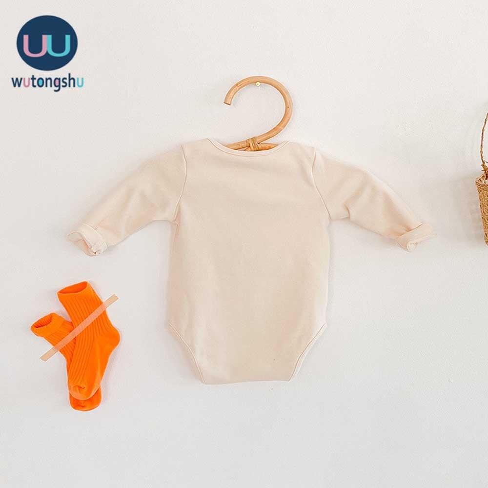 Algodão macacão de bebê 0-24m manga longa impressão branca roupas de bebê uma peça unissex roupas de bebê menina e menino macacões de bebê