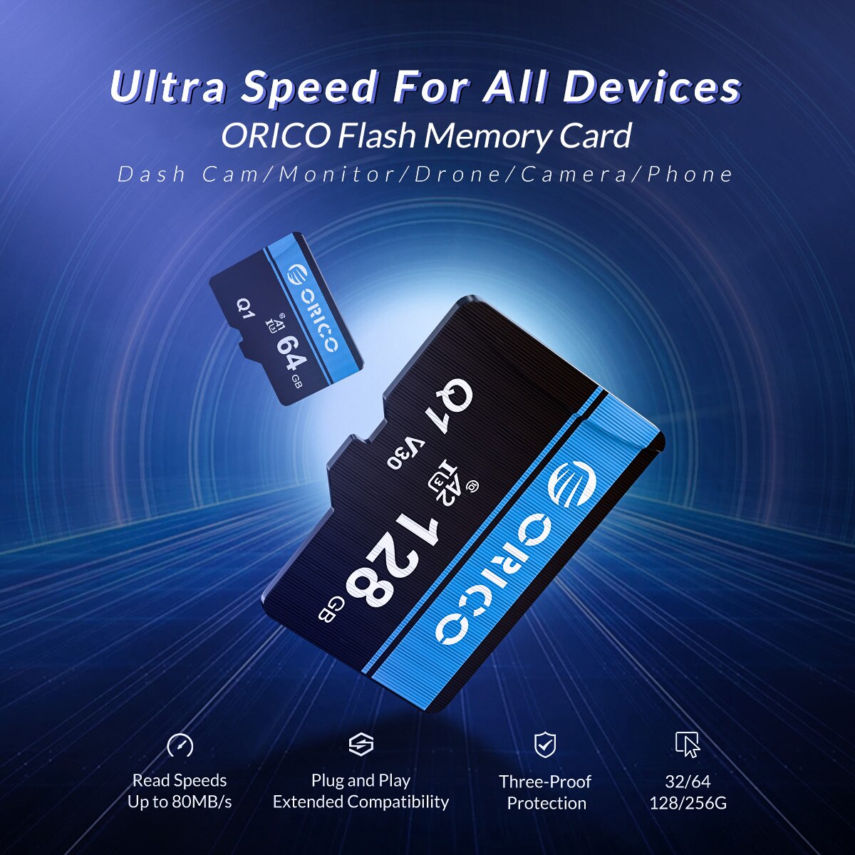 Orico Sd-kaart Geheugenkaart 8Gb 16Gb 32Gb 80 Mb/s Mini Tf Card Geheugenkaart Class10 Flash card Memory 32Gb Tf Kaart Voor Drone