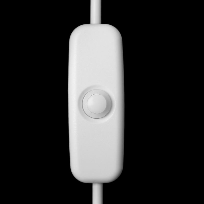 1 stk 2m usb hvit kabel mann til kvinne med slå på / av kabelforlengelsesbryter til usb-lampe usb vifte strømledning