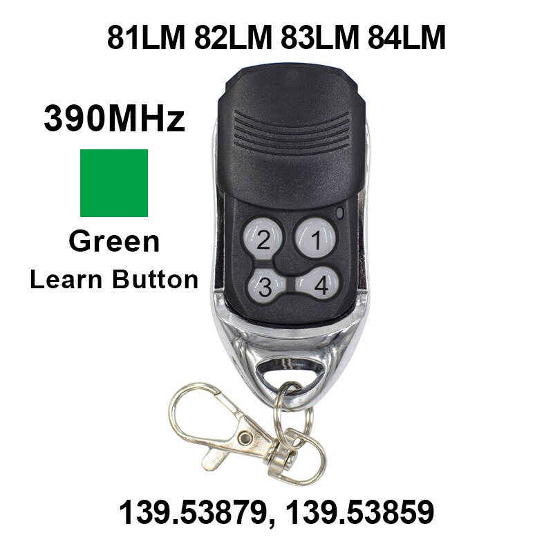 Garage door opener Sears Liftmaster Chamberlain 81LM 82LM 83LM 84LM replacement Mini remote green learn button