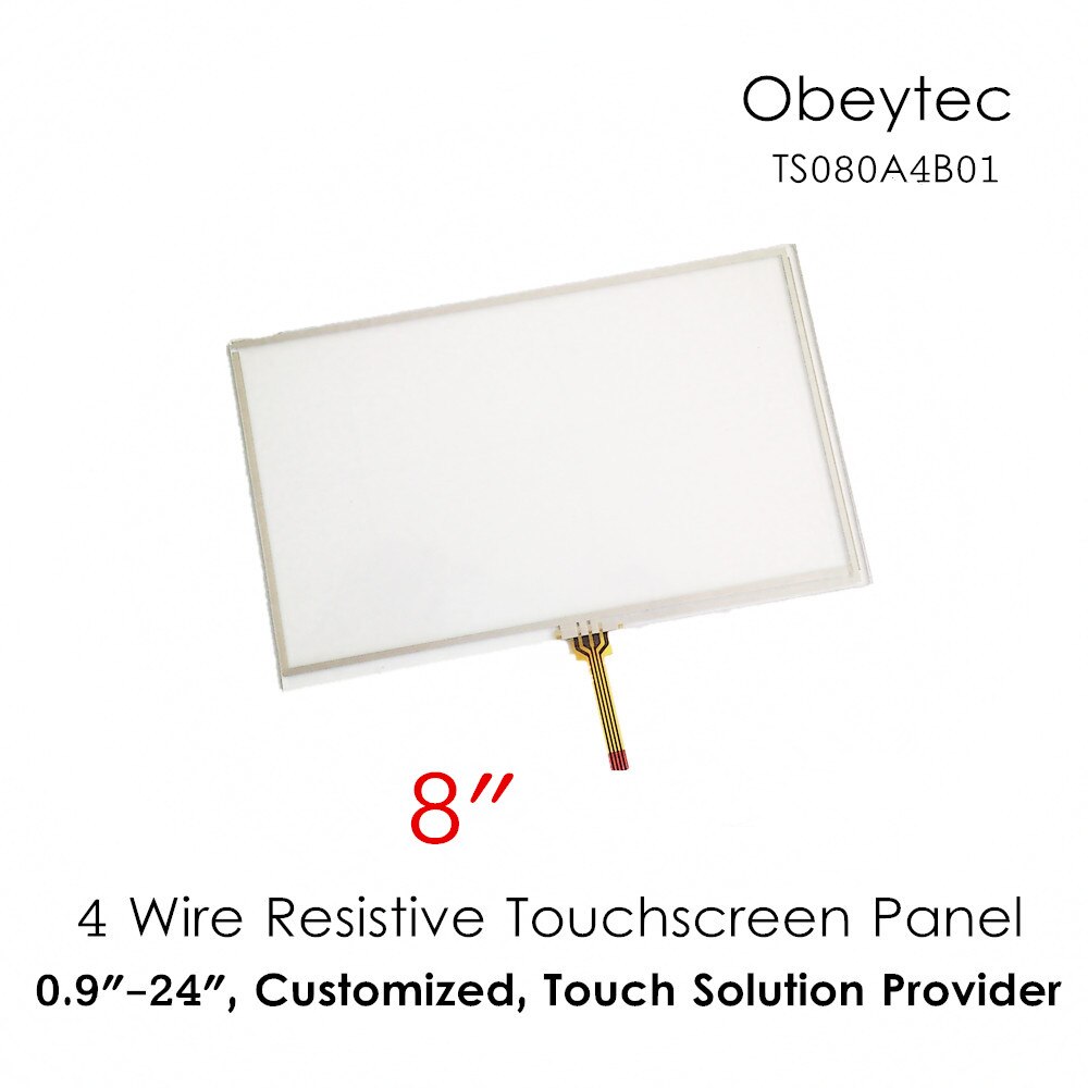 Obeytec 8 zoll Widerstand Touchscreen Tafel, 4:3, 4 draht berühren Tafel nur, aktive fläche 163,4*122,4mm, TS080A4B01