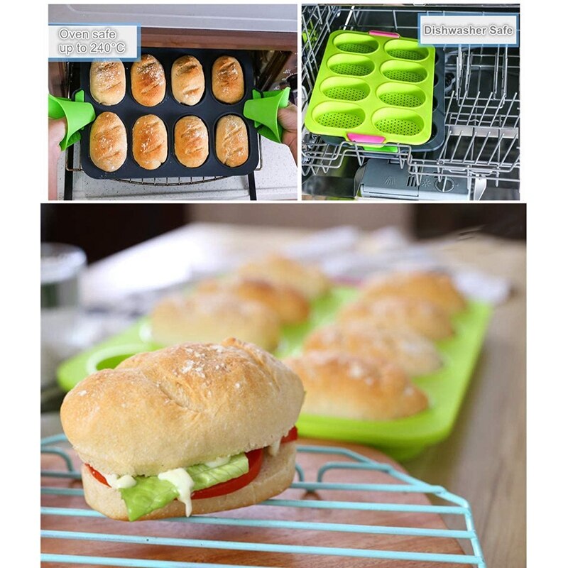 Baguette Bakplaat Non-stick Geperforeerde Pan Loaf Bakvorm Voor Bakken Franse-Brood Breadstick En Brood Roll