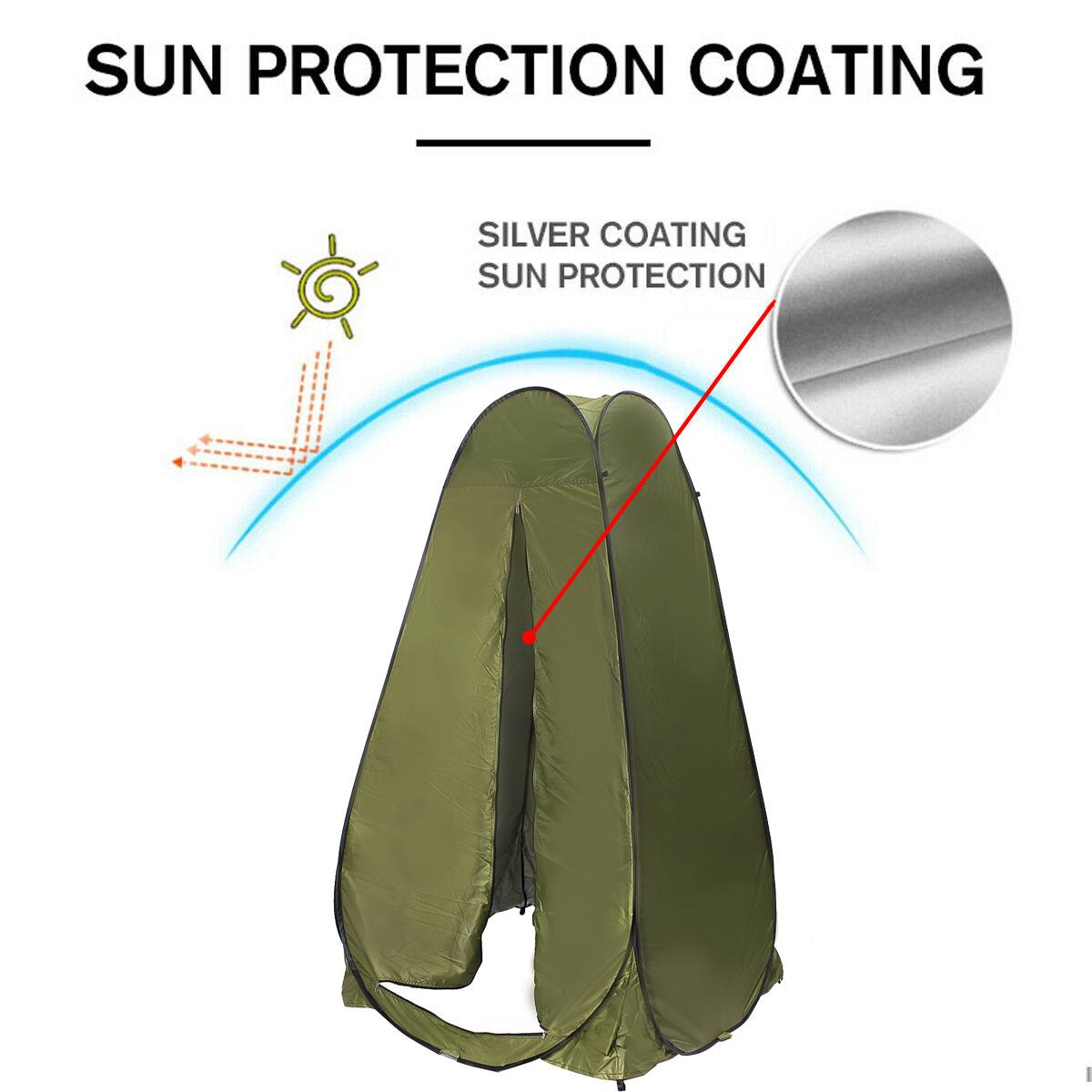 Esterno Portatile Pop-Up Tenda 1.2m Doccia Vasca Da Bagno Cambiando Camerino di Campeggio Spogliatoio Riparo Spiaggia Privacy Tenda Wc con il Sacchetto