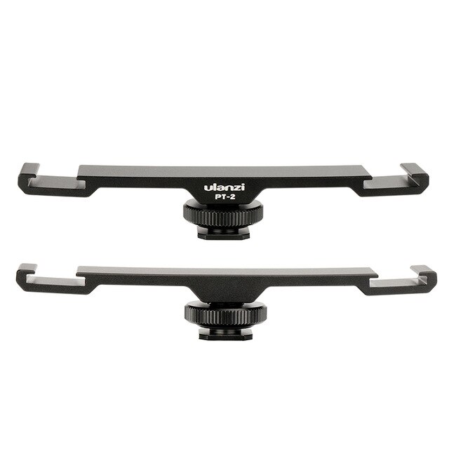 Ulanzi-Micrófono de aluminio para cámara de vídeo, placa de extensión de montaje en frío Dual, accesorio Vlogging para trípode: 2 pcs