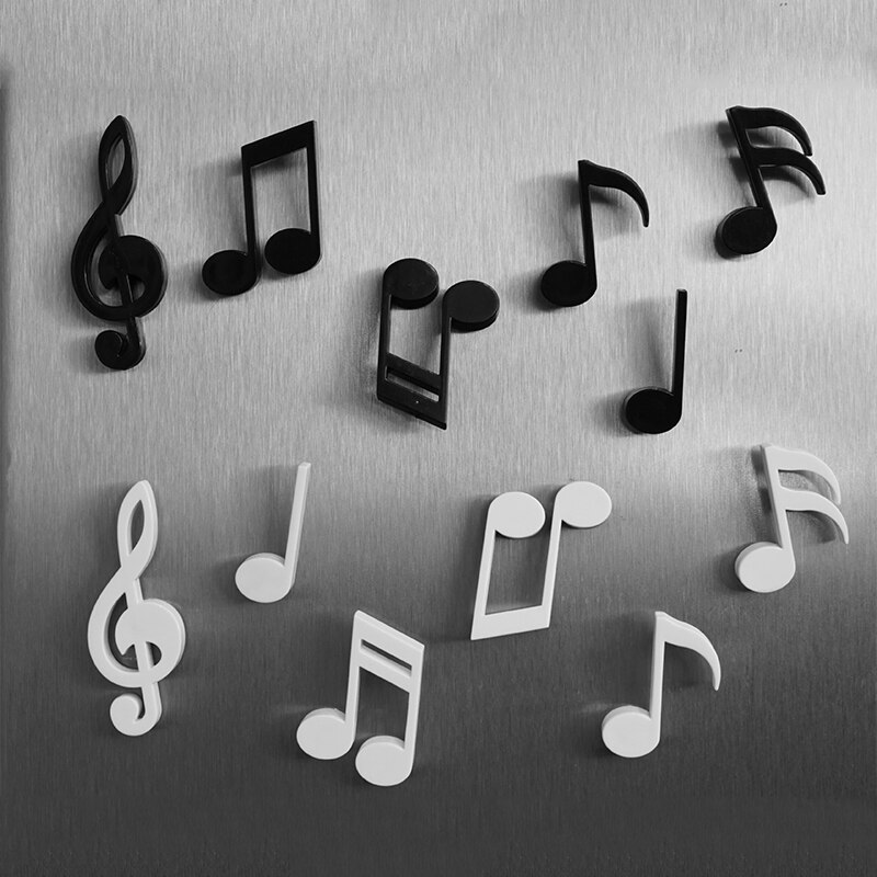 6pcs/Set Fridge Magnets Musical Notes Magnet Refrigerator Message Sticker Home Decor Kitchen Accessory Educational Toy