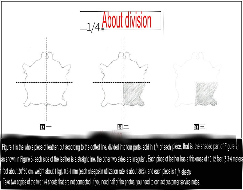 Eerste laag schapen huid lederen handgemaakte diy lederen 1mm dikte 1/4 vel