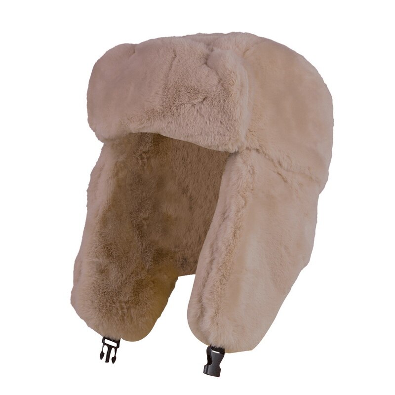 Outdoor winter muts sjaal set dames heren warme zachte mutsen oor mutsen met sjaal russische oesjanka mutsen sneeuwmutsen: Hoed bruin