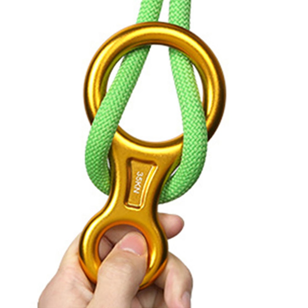 GloryStar Descenders 8 Ring 35KN Outdoor Rock Climbing Descender Aluminum Alloy Downhill Safety Gear Abseiling Device Rappelling