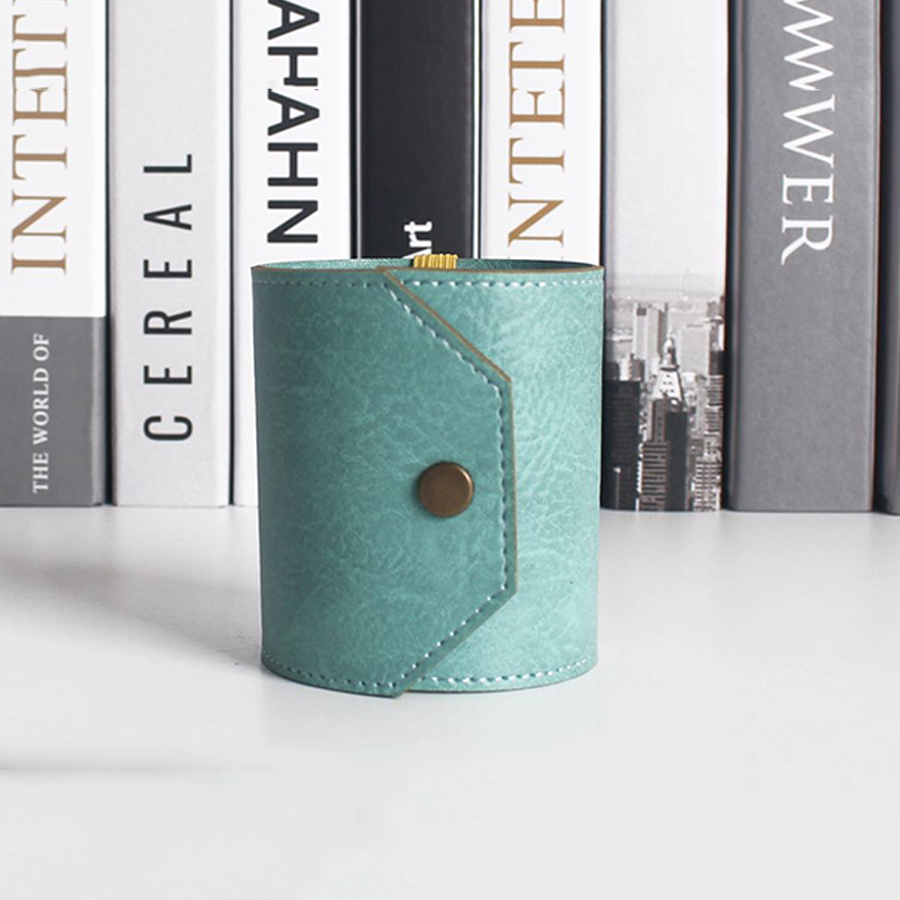 Handliche Leder-Geldbörse, schneller Barzugang, Geldhalter, Tasche, Geldbörse, Geldbörse, Organizer, Geldbörse, Aufbewahrungstasche: Black