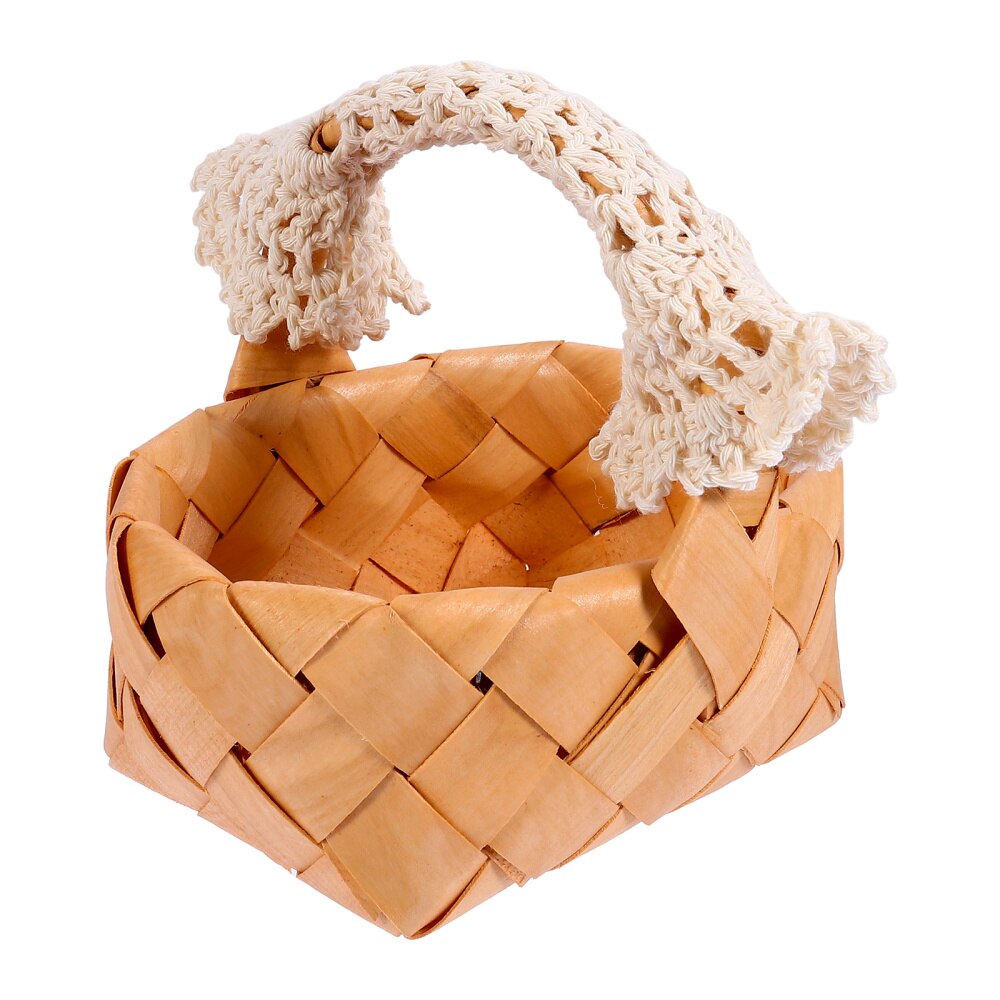 1pc Exquisite Flower Baskets Flower Arrangement Container Lace Handle Basket