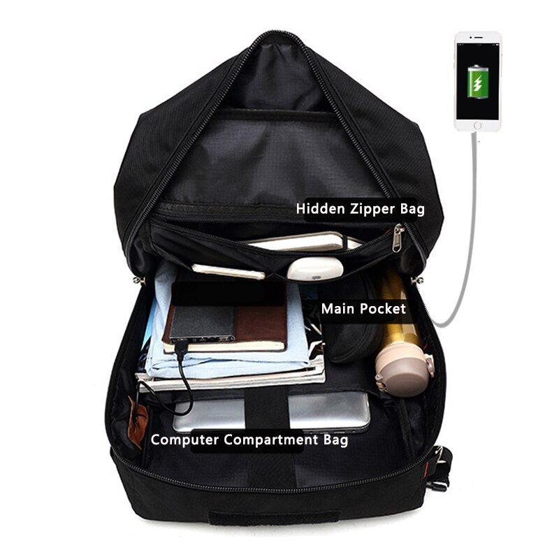 Bolso de hombro multifuncional para hombre, Mochila de viaje, informal, para negocios, para ordenador portátil