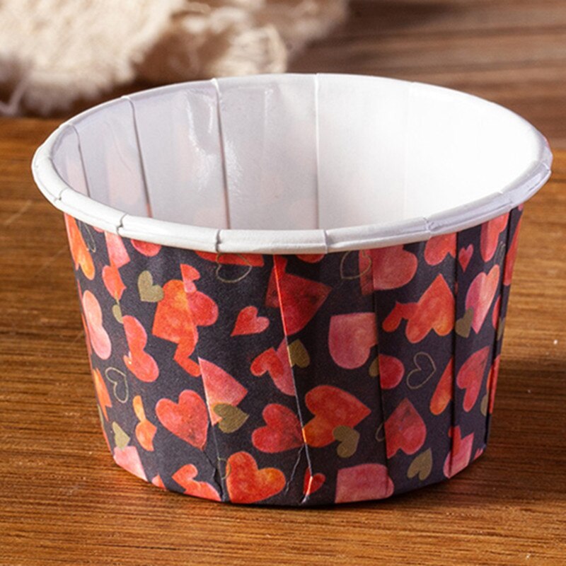 100pcs Kleur gekrompen gecoat papier beker hittebestendig bakken cup bruiloft verjaardag DIY brood cakecup papier lade: cup1