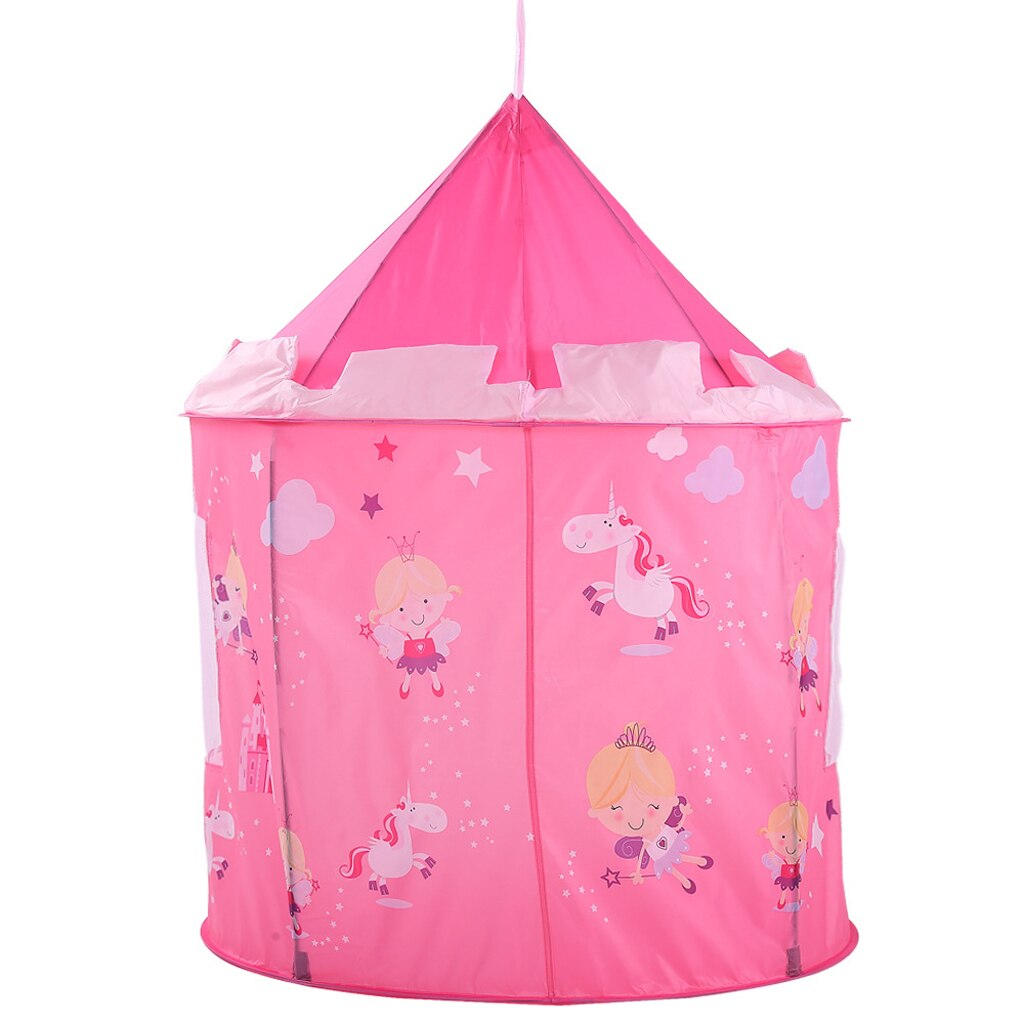 Foldable Pink Angels Themed Tent Playhouse for Kids Indoor Outdoor Play, 40''L x 40''W x 55''H