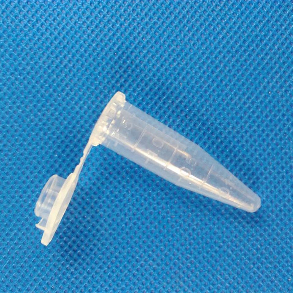 200pcs/lot 1.5ml Clear Plastic Centrifuge Tubes with snap cap Sharp bottom sample vials High temperature sterilization