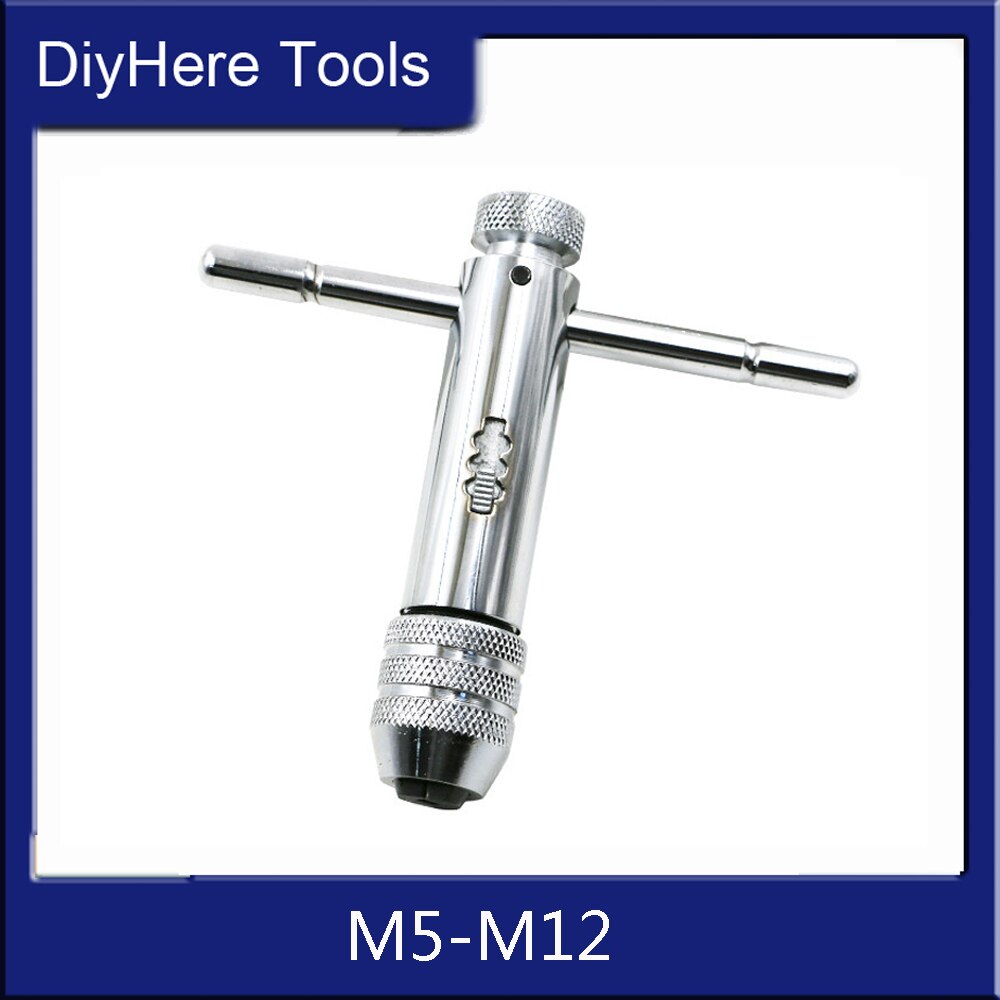 M5-M12 Adjustable Ratchet Hand Tap Wrench Forward Reverse Manual Accessories