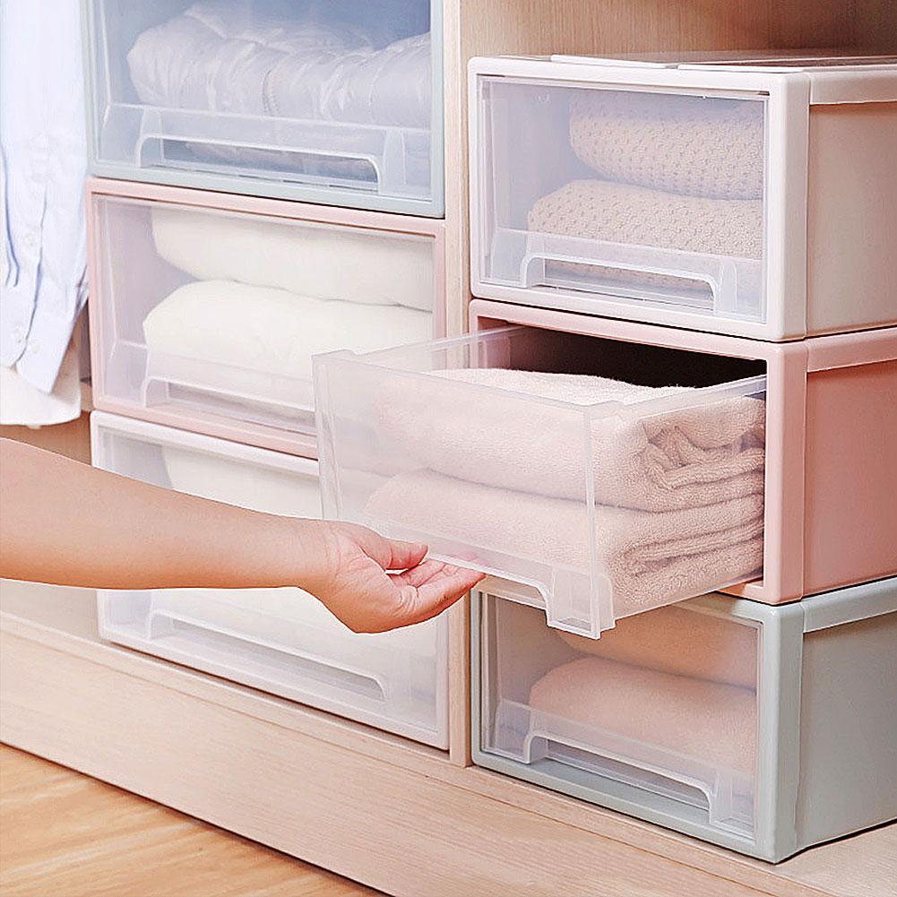 Plastic Drawer Type Clothes Storage Box Quilt Clothes Underwear Organizer Dust Cabinet Storage Container Household Storage