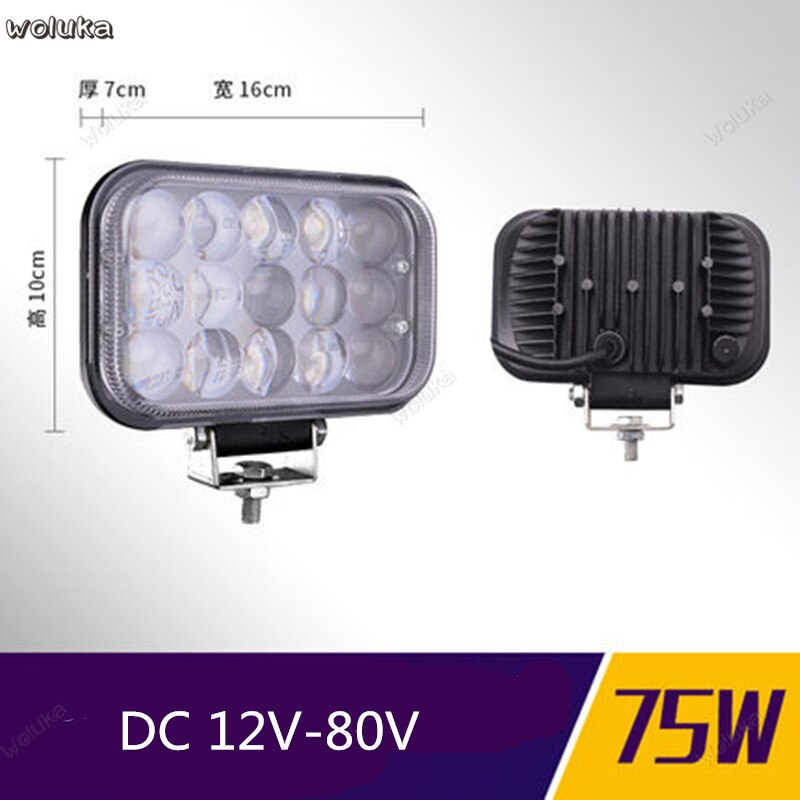 LED truck spotlight car 12V 24V super bright fog light reversing light tractor modified long strip spotlight CD50 Q04: J