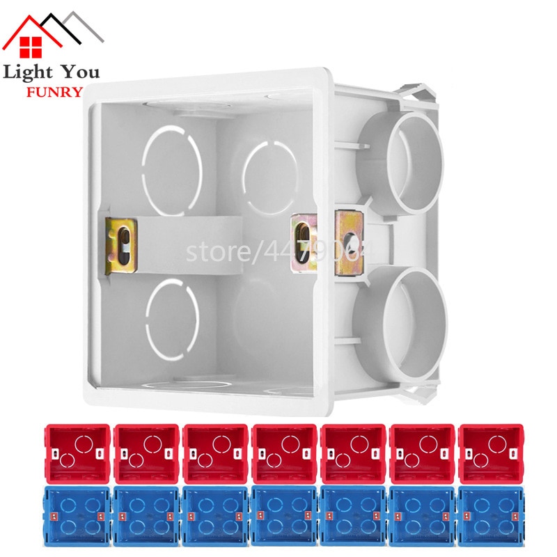Socket Base Outfit Junction Box Surface Mount Bottom Box Wall Switch Socket Universal Installation box White