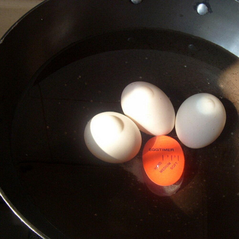 1pc Changing Egg Timer Resin Material Perfect Boiled Eggs By Temperature Kitchen Helper Egg Timer Red Timer Tools