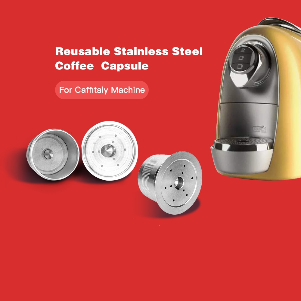 Metal caffitaly tchibo kaffekapsel genanvendelig cafissimo k-fee genopfyldelige kapsler rustfrit stål filter til caffitaly tchibo