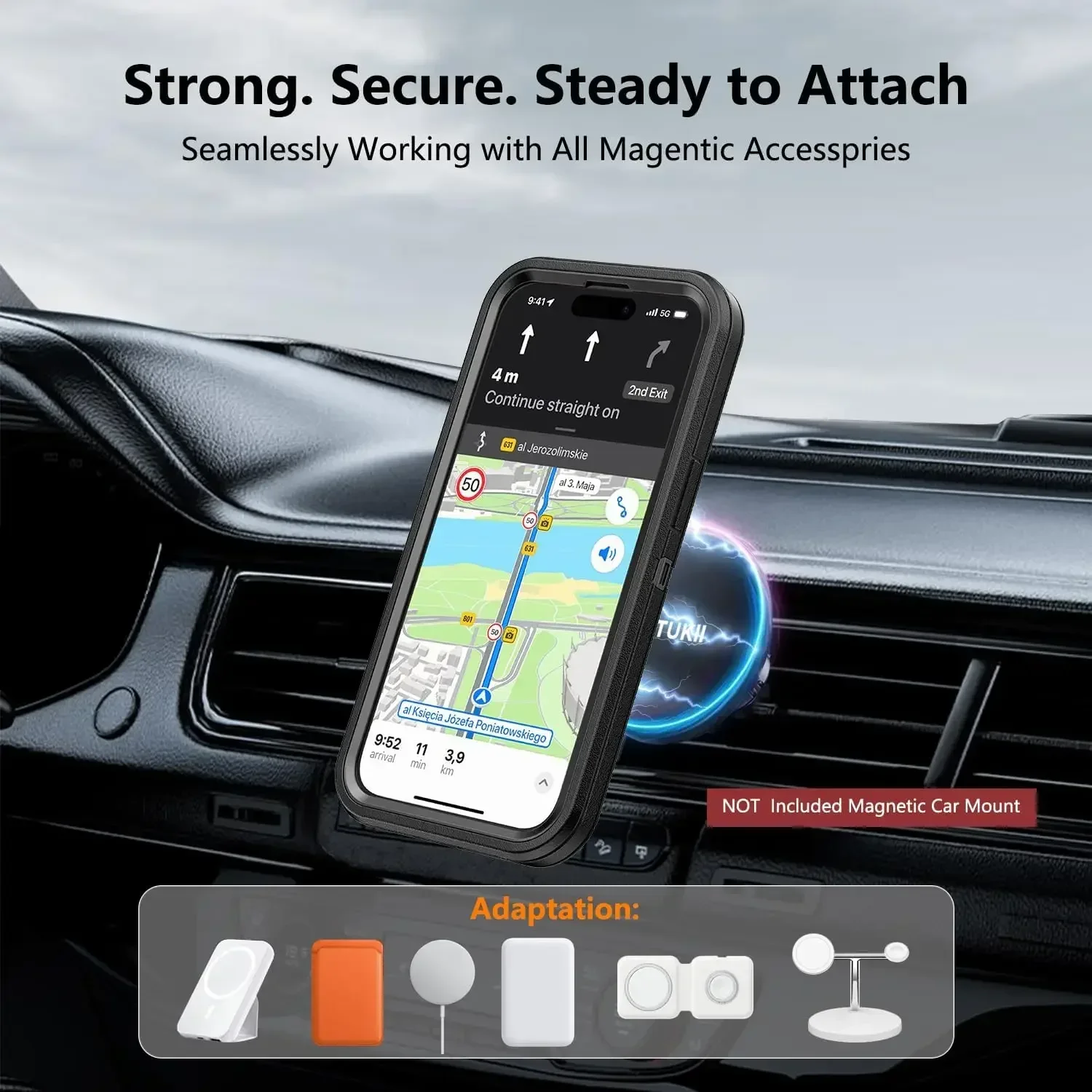 Otter Armor Defender Series Magsafe Case for IPhone 16 Pro Max 15 14 Plus Heavy Duty Shock Absorption Protective Silicone Rubber