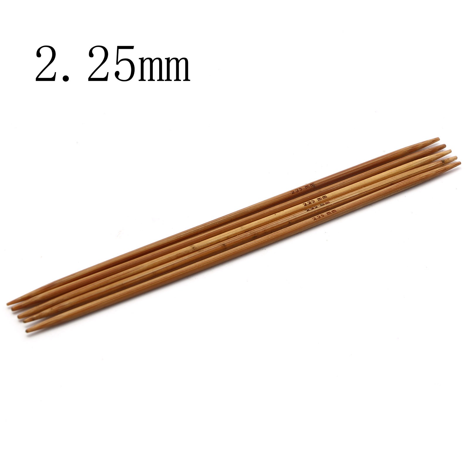 Agujas de tejer de doble punta de bambú hechas a mano, herramienta de aguja de tejer de suéter marrón, herramientas de costura DIY, 13cm de largo, 5-55 piezas, 2,0-5,0mm