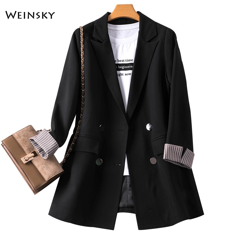 Business Interview Suits Women Work Office Ladies Long Sleeve Autumn Casual Blazers