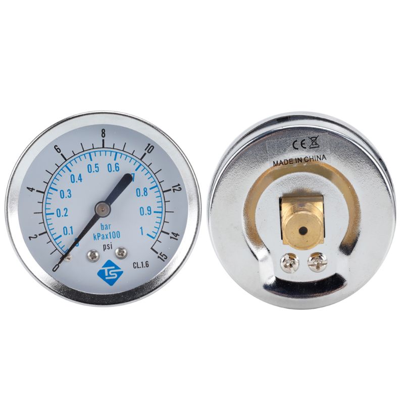 thumbnail image 2 of 2 Inch Dial Air Pressure Gauge – 0-100 PSI, 1/4 NPT Center Back Mount 2 of 5